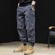 JEEP SPIRIT overalls men's autumn and winter new loose harem men's casual pants men's elastic leg thickened trousers 22116 Gray L