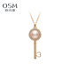 Oshiman Jewelry Red Freshwater Pearl Necklace 9-10mm Pendant Gentle Style Gift for Girlfriend and Wife Heart Lock