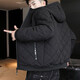 Afilmby Baumwollmantel Herren Baumwollmantel Herbst und Wintermantel Herren Winter Mode Kleidung und Samt verdickte Wintermantel-Baumwolljacke schwarz 3xl (140-155jin [Jin gleich 0,5 kg])