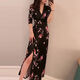 Zhidoudou Xi und Xi einteilige Kleidungsrock koreanische Version Slim and Gentle Style Beach Urlaub 3034 Schwarz 2xl