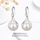 QPQK natural freshwater pearl earrings, feminine, high-end, niche, 2025 new style young earrings, authentic earrings, white shell earrings