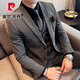 
Pierre cardin groom suit suit men business professional formal wear wedding dress handsome casual slim big size suit men LJT9889 medium gray two-piece suit (suit + trousers) 3XL height 165-185 weight 145-150Jin [Jin equals 0.5 kg]