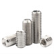 Guwanji 304 stainless steel set screw concave end tightening machine rice cup tail headless hexagonal screw Kimi top screw screw M5x10 50 pieces
