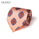 Skaro [100% Mulberry Seide] Herren Polka Dot Striped Tie -Geschenkbox Business Formal Gentleman Accessoires Lotus Pulver/Blau und Rotschugel Dot SKM691