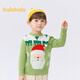 Balabala Kinderkleidung Mädchen Pullover Pullover Herbst und Winter Neue Jungen und Babys Kinder Weihnachtspullover Grüne Ton 00444 100 cm
