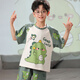 
Boys pajamas summer pure cotton loose short sleeve thin suit children boy medium-sized children dinosaurs wear home clothes XP897 green dinosaur 140 little boy 16 size height 135-140cm70Jin [Jin equals 0.5 kg]
