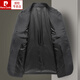 Pierre Cardin High-End-Kaschmir Zhongshan Anzug Herren eigener Wolljacke mittleren und jungen Menschen Herbst und Winter Hochzeit Wollanzug Dad Hochzeit Bankett Schwarz 170/m