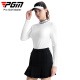 
PGM golf clothing for women, long-sleeved T-shirt, ribbed collar, stretch fabric, grinding and warm, slimming figure YF698-white [top] XL