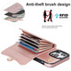 Jinhao Applicable to iPhone16pro max mobile phone case wallet leather case Apple 15 full cover 14 anti-fall 13 protective case card 12 bracelet high-end fashion bracelet + shoulder strap + organ card bag rose gold 6.7-inch apple 12pro max