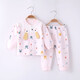 Lamb Dudu baby underwear set pure cotton baby split autumn clothes and autumn pants cotton children's home clothes cute spring and autumn pajamas yellow 12034 80 (recommended from December to November 20-26 Jin [Jin equals 0.5 kg])
