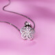 Yuan Shengfu's new PT950 high-quality fashionable shiny platinum flower pendant, versatile white gold necklace pendant, 1.49 grams (excluding necklace)