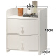Langcheng bedside table simple double drawer storage cabinet storage type bucket cabinet white