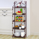 Wurmstil Badezimmerlagerregal bodenhaftes Badezimmer Waschbecken Rack Toilette und Küchenlagerregal Schicht Rack Z675 Z673-3 FODEN Kaffeefarbe