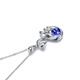 Millais Jewelry 0.72 carat tanzanite pendant 18K gold diamond necklace colored gemstone swan style birthday gift without chain chain can be customized additionally