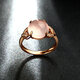Lescreation 4.2 carat hibiscus diamond ring 18K rose gold hibiscus South African diamond women's ring pink gemstone 4.2 carats