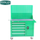 LAOA (LAOA) heavy duty tool cabinet with hanging plate mobile auto repair tool cart workshop tool cabinet tool cart five layers with hanging plate green LA115202