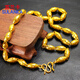 Sulanka gold-plated necklace for men, couple necklace, fashionable bean beads, sand-plated gold chain for girls, phoenix tail chain as a gift for friends, size 6, please see details for size and weight.