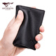Sept wolves cartes sacs pour hommes en cuir authentique en cuir multi-transparent en cuir véritable sac de certificat ultra-mince en cuir de grande capacité de permis de conduire de conducteur de conducteur de conducteur de permis de conduite intégrée à trois cartes à trois cartes à trois cartes à trois cartes