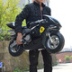 Langchuang 49cc mini motorcycle two-stroke mixed oil fuel version small sports car hand-start small fuel version black 2-stroke mixed oil