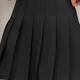Langyue Women's Graduation Season Summer Student Short Skirt Korean Style High Waist Tennis Skirt Slim Pleated Skirt Solid Color Skirt College Style LWQZ183138 Black M