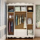 94027 wardrobe romantic Korean four-door wardrobe bedroom princess room wardrobe storage cabinet storage cabinet 1.76 meters