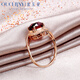 Ouchini Jewelry Colored Gemstone Ring 18K Gold Diamond Ring for Women Ruby Tourmaline Rose Gold Diamond Ring for Women (Ready Shipping) 15 Circles