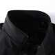 Septwolves Jacket Men's Spring and Autumn Youth Jacket Business Casual Woven Long Sleeve Stand Collar Thin Jacket Men's Top Black 180/54A
