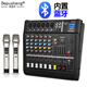 
depusheng GM6X professional 6-way mixer with amplifier and all-in-one wireless microphone equalization effect Bluetooth 8-inch audio 12-inch speaker performance 10-inch KTV entertainment conference set