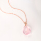Avani rose gold necklace for women 18K gold diamond hibiscus stone pendant for women pink crystal drop-shaped pendant water drop beauty pendant single pendant
