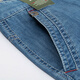 JEEP SPIRIT Jeep Casual Denim Shorts Men's Straight Loose Summer Cropped Pants Multi-Pocket Working Mid-Pants 753 Light Blue 753 Size 31 Size 2ft 3