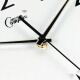 Compas Walluhr Radio Wellenuhr Wohnzimmer Office Untersuchungsraum Quarzuhr Scan intelligente Automatik -Timing -Radio Uhr 699 Schwarzer Radio Uhr der dritten Generation