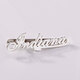 Cupi Love DIY Customized 925 Silver Name Tie Clip Men Giving Boyfriend Gifts Creative Gifts Fashion Accessories Letters Business Classic Fashion Tie Clip With Chain