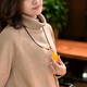 OUCERNY Beeswax Pendant Natural Baltic Gold Twist Honey Water Drops Chicken Oil Yellow Pendant Sweater Chain Chinese Valentine's Day Gift This model is randomly about 6g and will be shipped on a selected basis. This is the only natural orphan product.