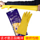 Packing of 10 pairs of Nanyang latex gloves, thickened acid and alkali resistant rubber gloves, Tianjiao anti-corrosion household gloves, dishwashing gloves, industrial beef tendon gloves, Packing of 10 pairs of Nanyang latex S (small size)