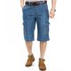 JEEP SPIRIT Jeep Casual Denim Shorts Men's Straight Loose Summer Cropped Pants Multi-Pocket Working Mid-Pants 753 Light Blue 753 Size 31 Size 2ft 3