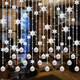 Meishuangjuezhu curtain door curtain crystal curtain living room partition entrance hall entrance door to bathroom bedroom pass decorative curtain 20 curved shapes (suitable for width 0.6-0.8 meters)