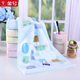 Gold number pure cotton home textile household women's and children's face wash towel Cartoon kitten children's face towel kindergarten children's towel Wu Nian double-layer gauze soft and water-absorbent 52*28CM red, yellow and blue 3 pack