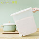 Camellia rice bucket rice storage box flour bucket with measuring cup with bottom pulley 30 Jin Jin equals 0.5 kg (with measuring cup)
