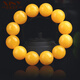 Jing Yuxiang beeswax bracelet natural old honey chicken oil yellow full honey amber bracelet men's single circle women's round barrel Buddha beads without optimization 15.5mm diameter 15-