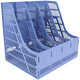 Deli-Vierspaltdatei Korb/Datei Frame Datei Rack Office Supplies Speicherbox 9848z Blau
