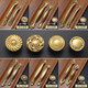 Copper Cheng French European and American pure copper handle drawer cabinet door retro cabinet golden palace handle wine cabinet shoe cabinet brass handle 6618-128MM European gold