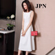JPN Hong Kong Robe sans manches tendance pour les femmes 2025 Nouveau tempérament Déesse Fan Mingyuan Party Gest Jupe A-line jupe Summer White Robe XL