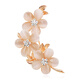 Haiwen Ni Brooch Women's Corsage Pin Jewelry Men's Artificial Cat's Eye Plum Blossom Three Lanes Gold