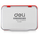 
Deli metal shell square small-sized dry printing platform (red) Office supplies Accounting supplies 9891