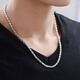 Yuan Shengfu's new PT950 fashionable men's platinum necklace, simple and versatile platinum wheat ear chain, elegant, 27.43g, length 55cm