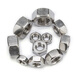 Jinggong 304 stainless steel hexagonal nut stainless steel nut hexagonal screw nut nut DIN934 M16 (2 pieces)