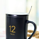 Porcelain Soul Mug Ceramic Cup Coffee Cup Couple Tea Cup Men and Women Large Capacity 390ml Black 12oz Customizable