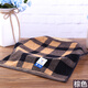 Gold size pure cotton men's business plaid couple square towel, children's face towel, sweat towel, travel towel, soft, water-absorbent, thick and durable 36*36CM brown