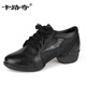 Carluci Dance Schuhe echtes Leder 2024 Herbst neuer Stil Danz Frauenschuhe Mesh Middle Heels vier Jahreszeiten Erwachsene Sailor Square Dance Schuhe Schwarzes Mesh 38
