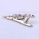 Cupi Love DIY Customized 925 Silver Name Tie Clip Men Giving Boyfriend Gifts Creative Gifts Fashion Accessories Letters Business Classic Fashion Tie Clip With Chain